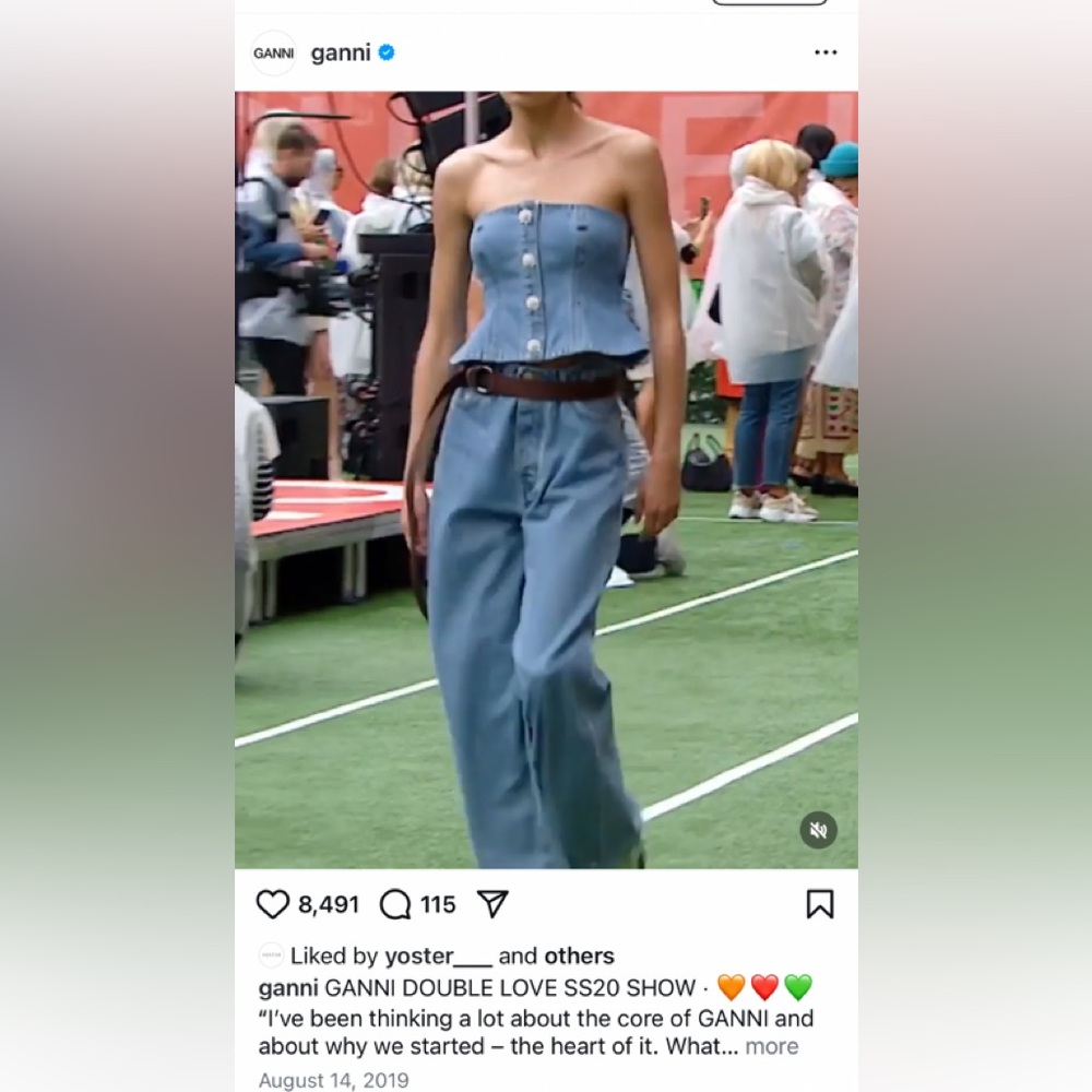 Ganni Denim Top